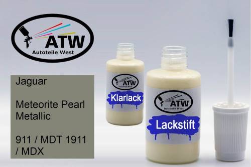 Jaguar, Meteorite Pearl Metallic, 911 / MDT 1911 / MDX: 20ml Lackstift + 20ml Klarlack - Set, von ATW Autoteile West.